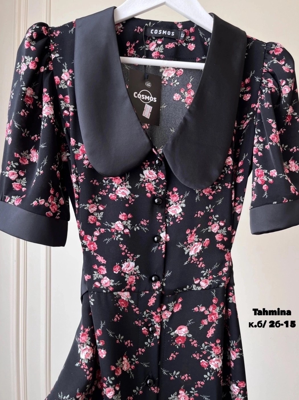 платье в цветочек с белым воротником,платье с воротником,платье женское,платье летнее с воротником,платье