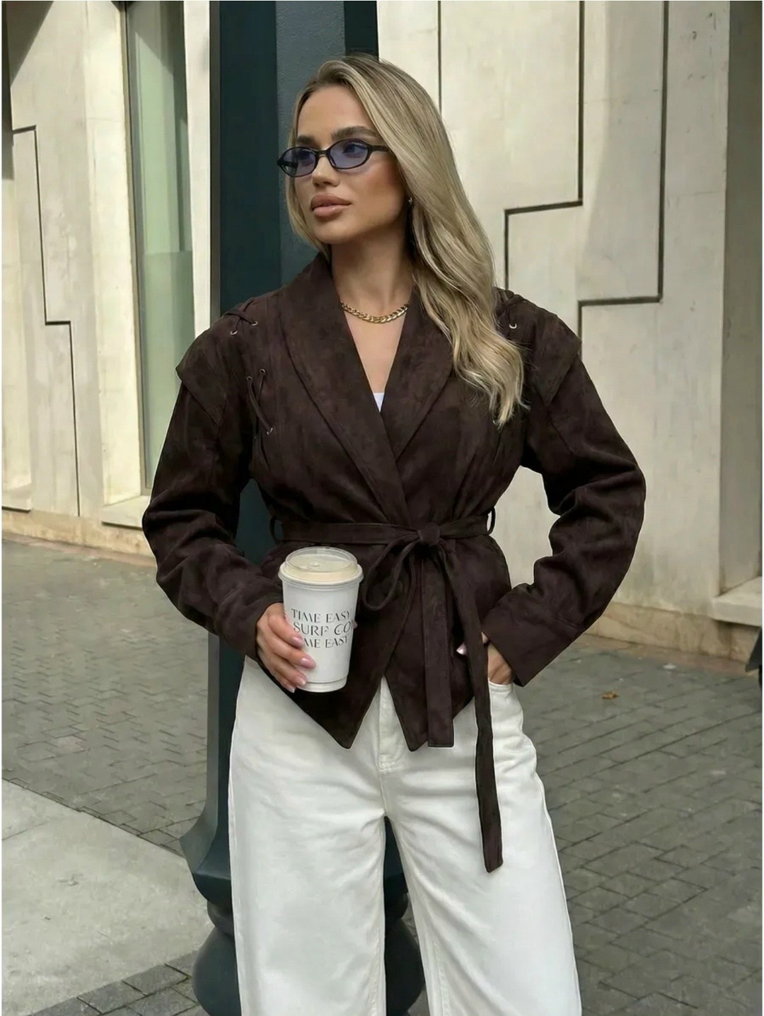 пиджак замшевый slavalook коричневый,замшевая куртка,замшевый пиджак,куртка замшевая женская,замшевая куртка с поясом