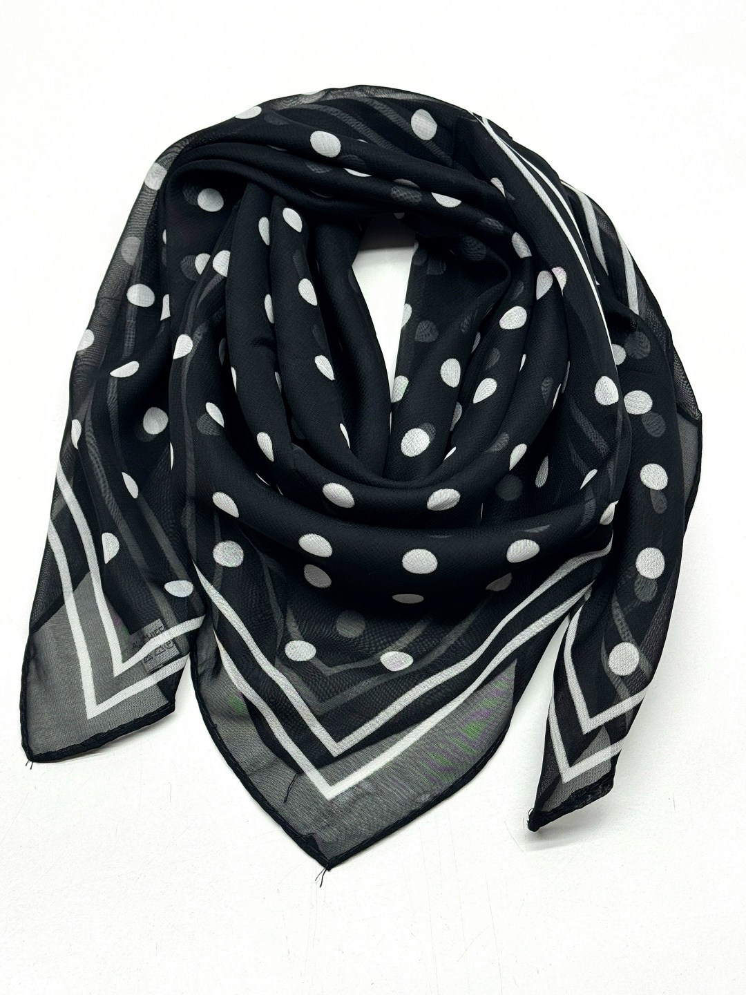 шарфы и платки,платки косынка,платки женские,шарф в горошек,платок белый в горошек