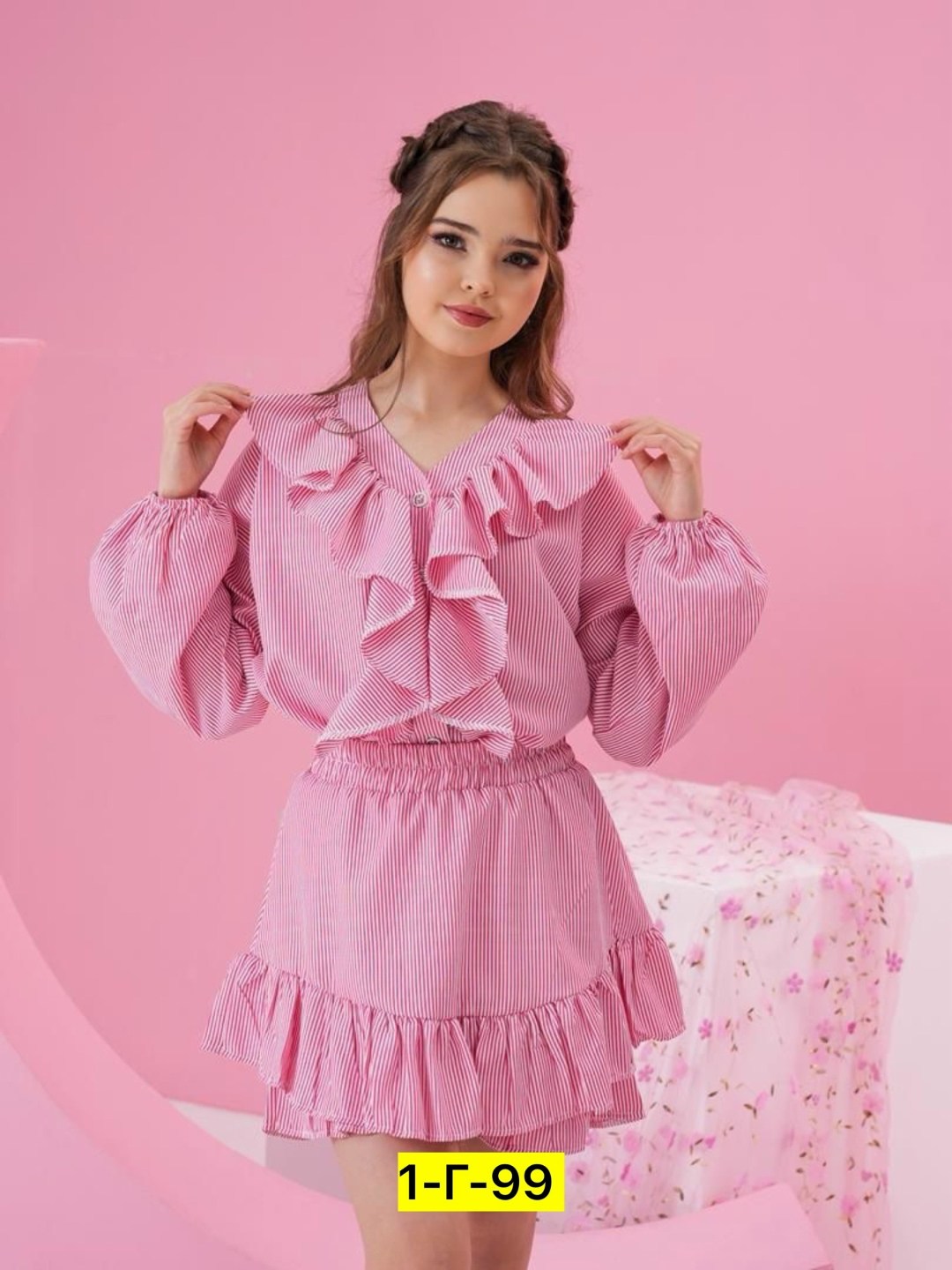 блузка для девочки школьная,костюм летний рубашка и шорты asmiir 412732545,блуза нарядная,блузка с рюшами,платье с рюшами