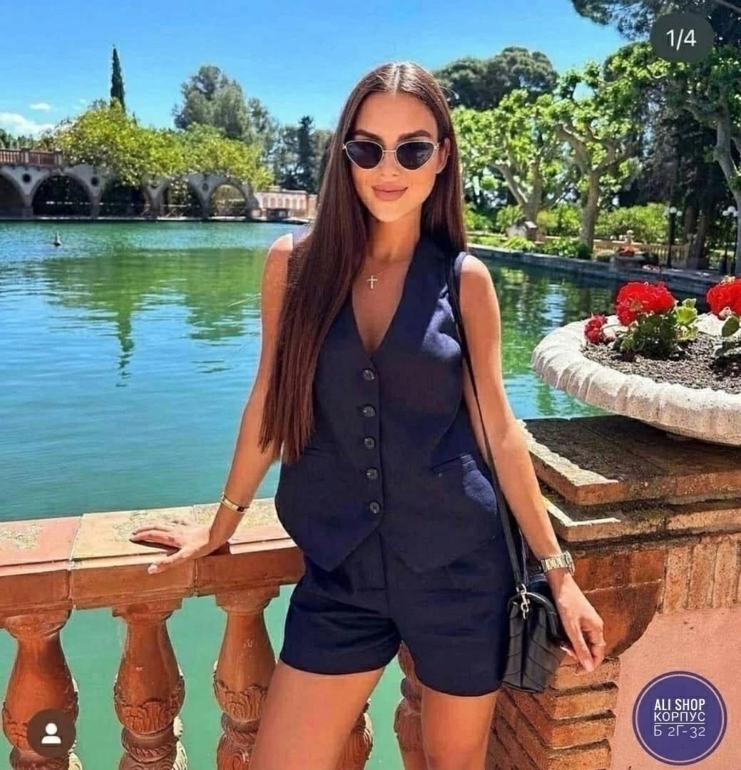 женские костюмы,костюм двойка женский с шортами,костюм с шортами и рубашкой летний,костюм с жилетом,костюм льняной женский летний жилет с шортами