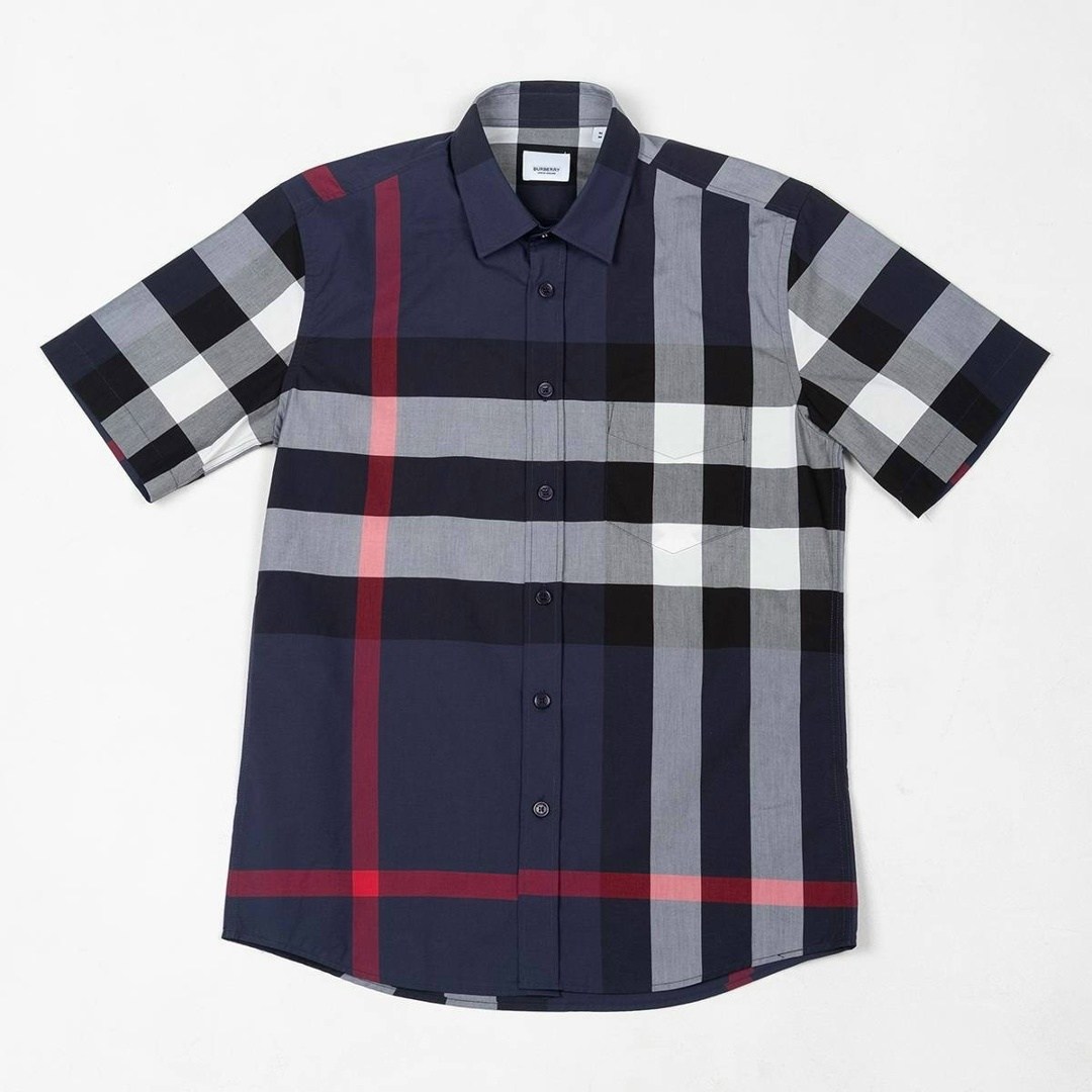 рубашка burberry,мужская рубашка burberry,рубашка burberry с коротким рукавом,burberry shirt,клетчатая рубашка somerton burberry
