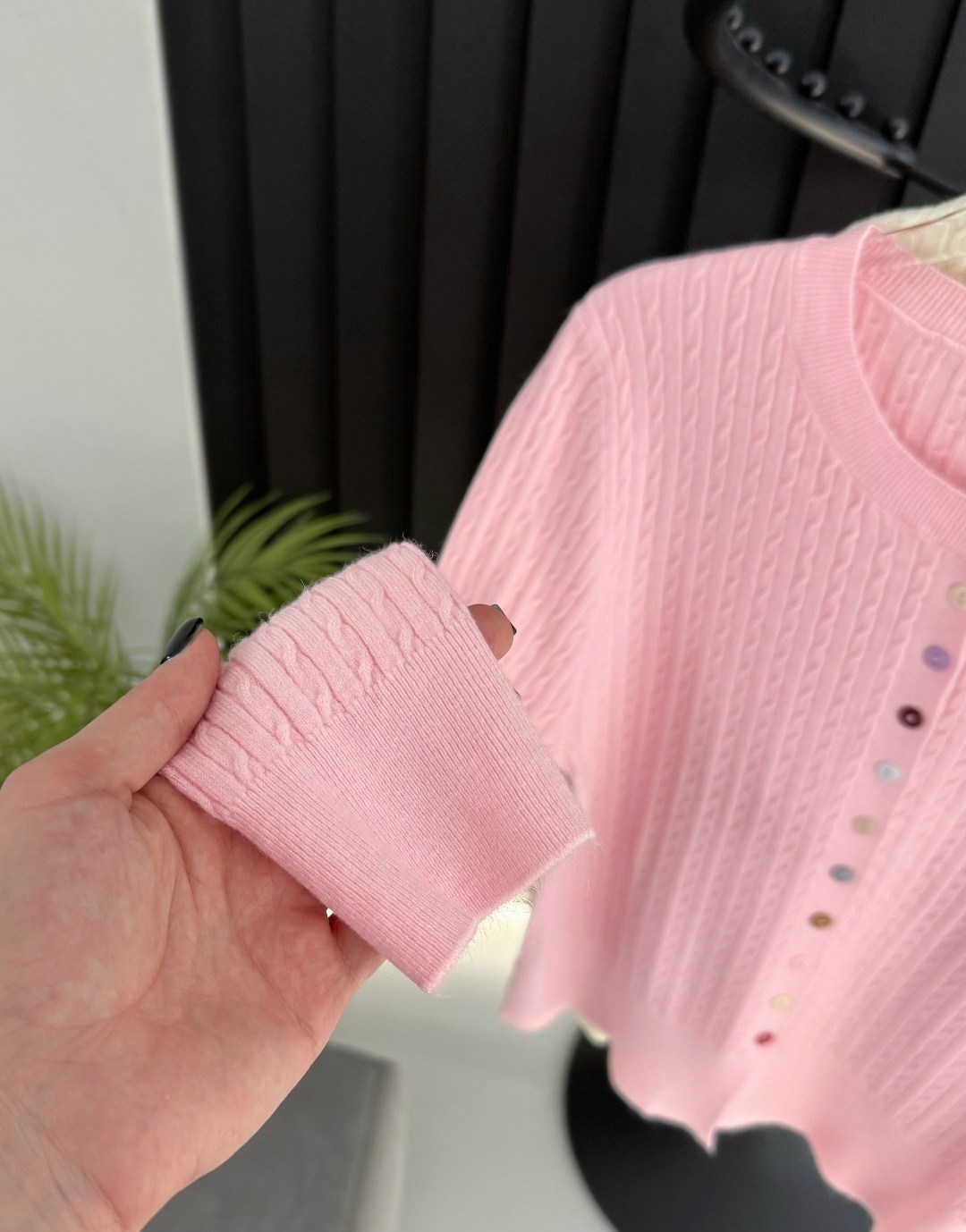 женский вязаный кардиган,кардиган однотонный женский вязаный,розовый кардиган,кардиган женский повседневный,кардиган с круглым вырезом