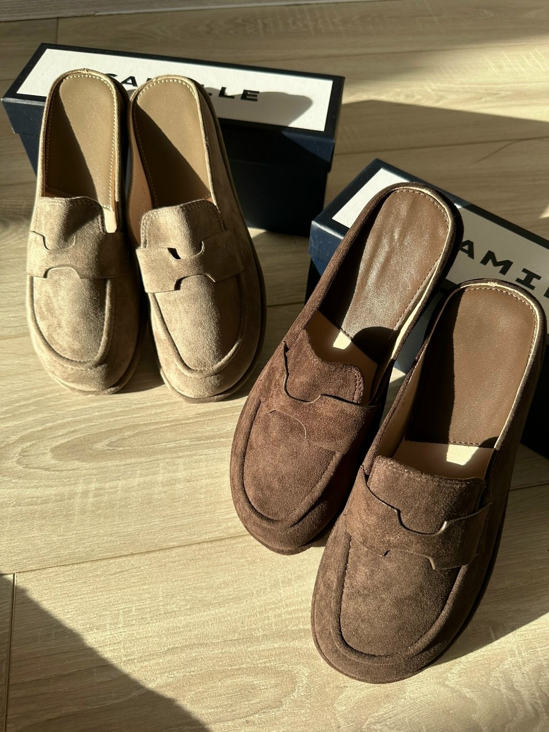 ,женские замшевые мюли hermes go коричневые,замшевые мюли,замшевые лоферы,женские лоферы из натуральной замши