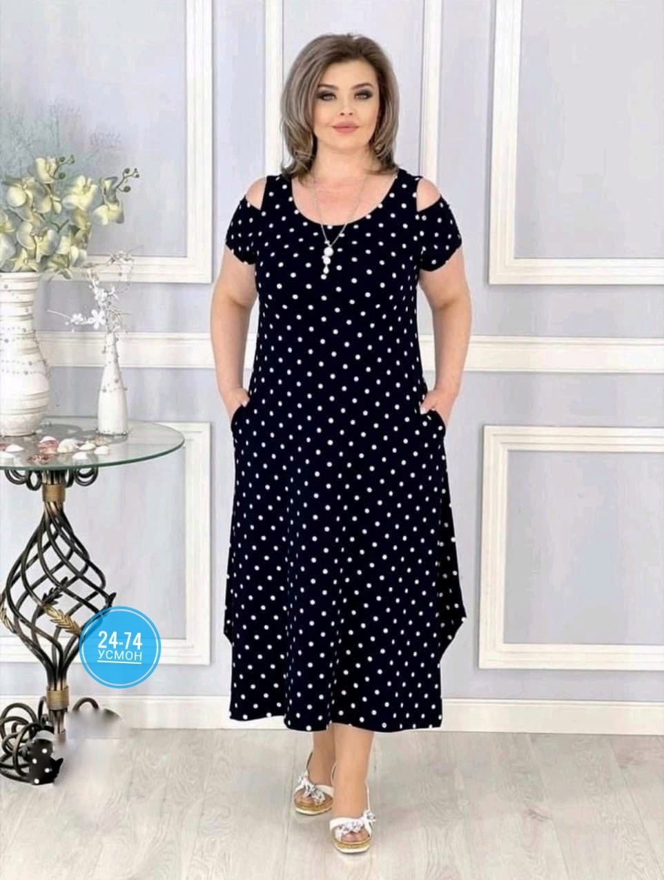 платья женские больших размеров,платье горох,платье женской,,платья большие размеры