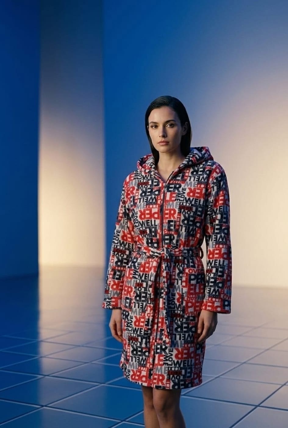 халат домашний теплый с капюшоном mira textile,женский халат,халат,халат домашний,халат домашние