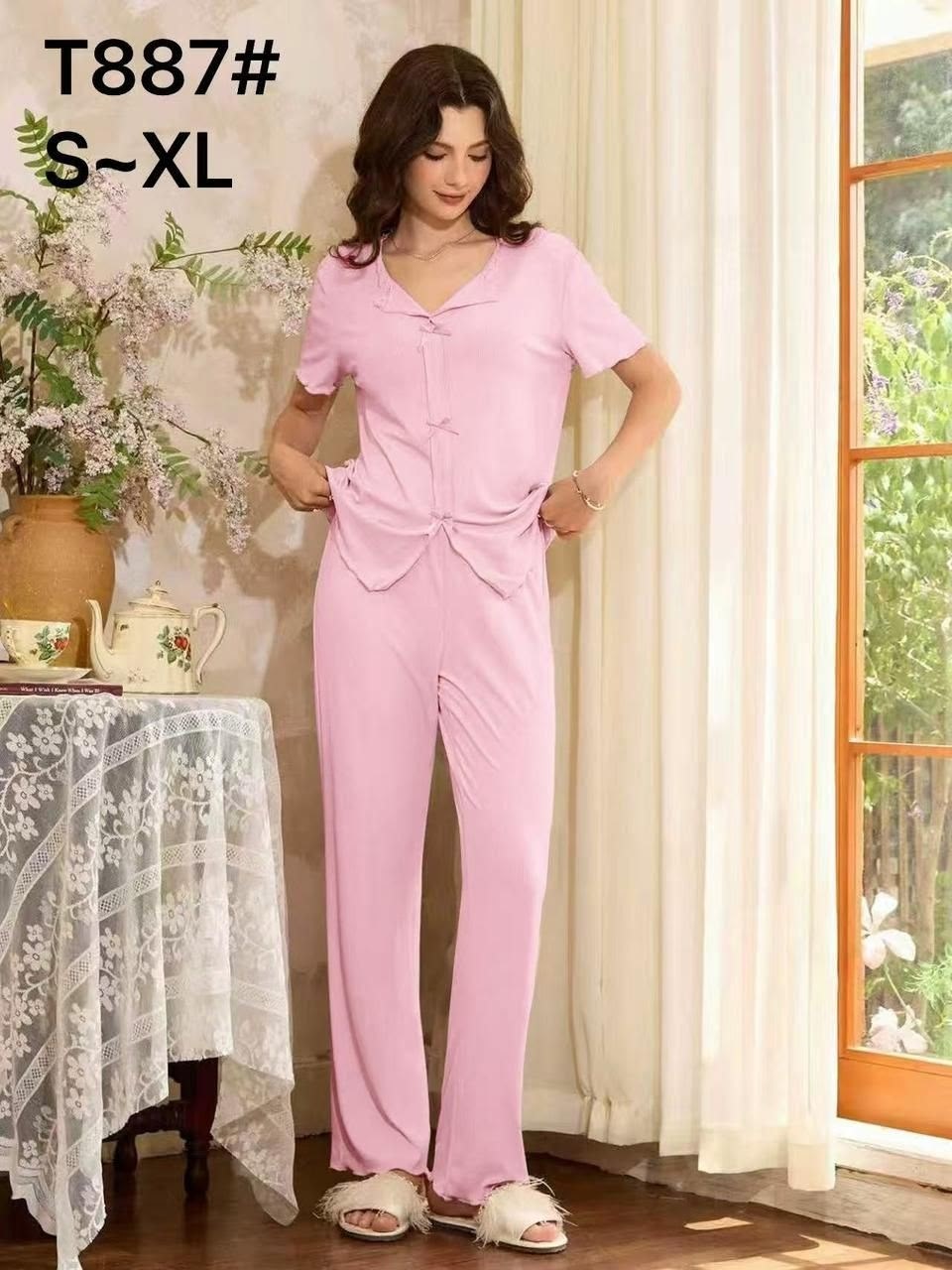 комплект пижама,пижама женская комплект с брюками,пижамы для женщин,женская пижама,пижама с брюками из вискозы