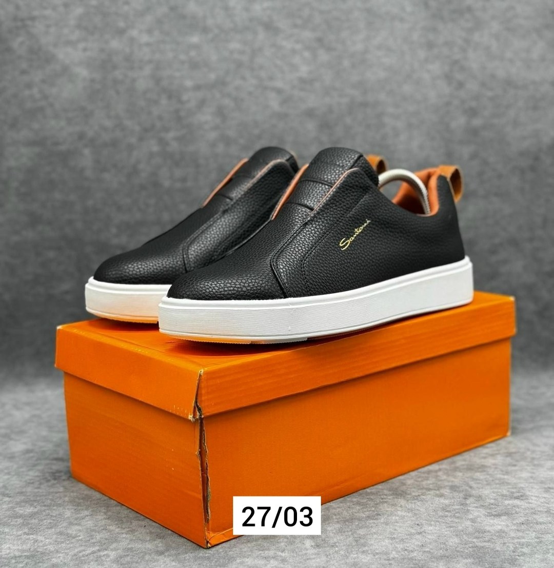 слипоны мужские,,слипоны santoni,слипоны мужские кожаные, мужская