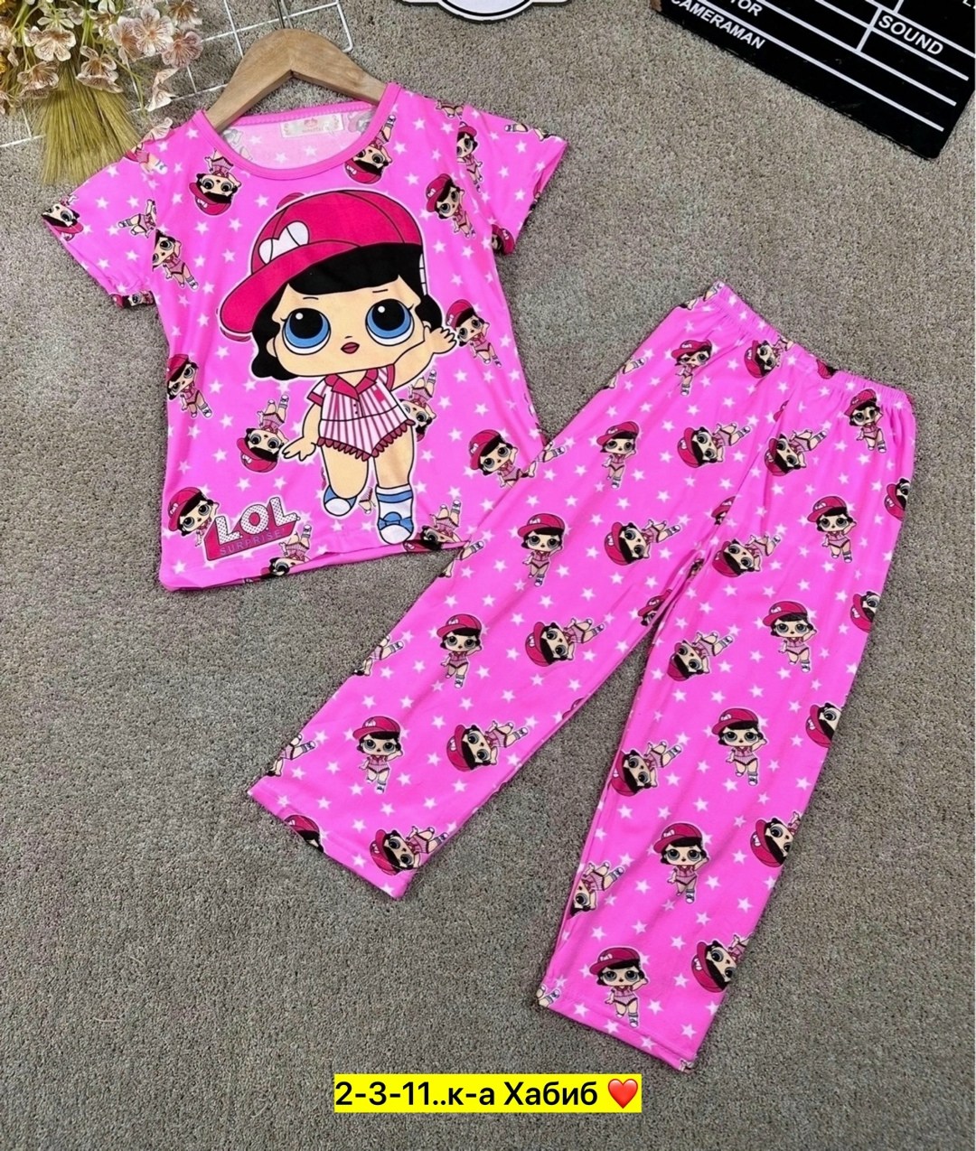 пижама кукла лол,пижама для девочек,пижама детская,пижама детская с лол,лол пижама для девочек