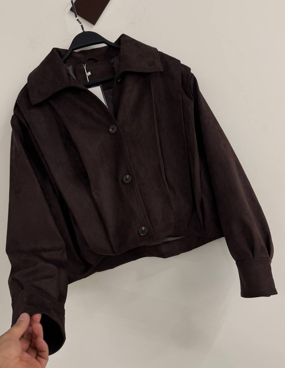 куртка бомбер жакет замшевый укороченный коричневый espiritu,замшевая куртка,женская куртка бомбер из эко замши коричневого цвета,куртка a-a awesome apparel by ksenia avakyan,женская замшевая куртка