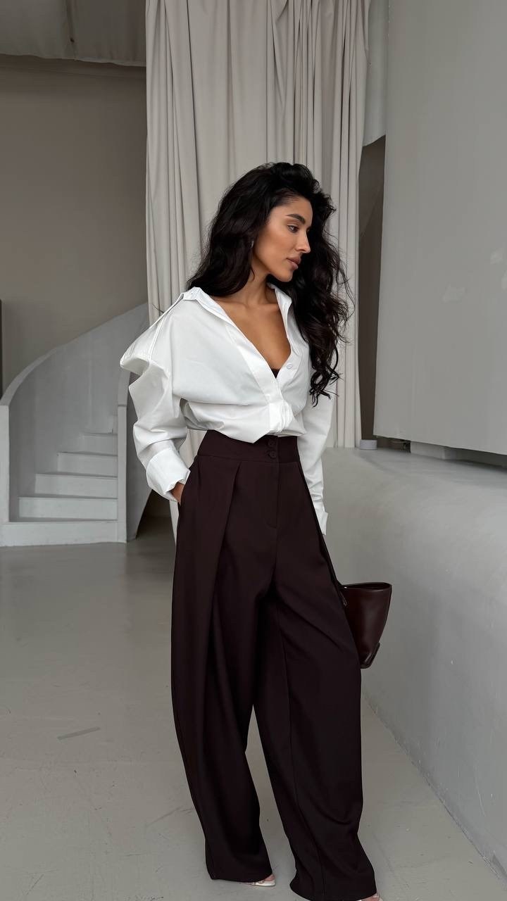 рубашка женская,белая рубашка и черные брюки,костюм рубашка с брюками,стильные наряды