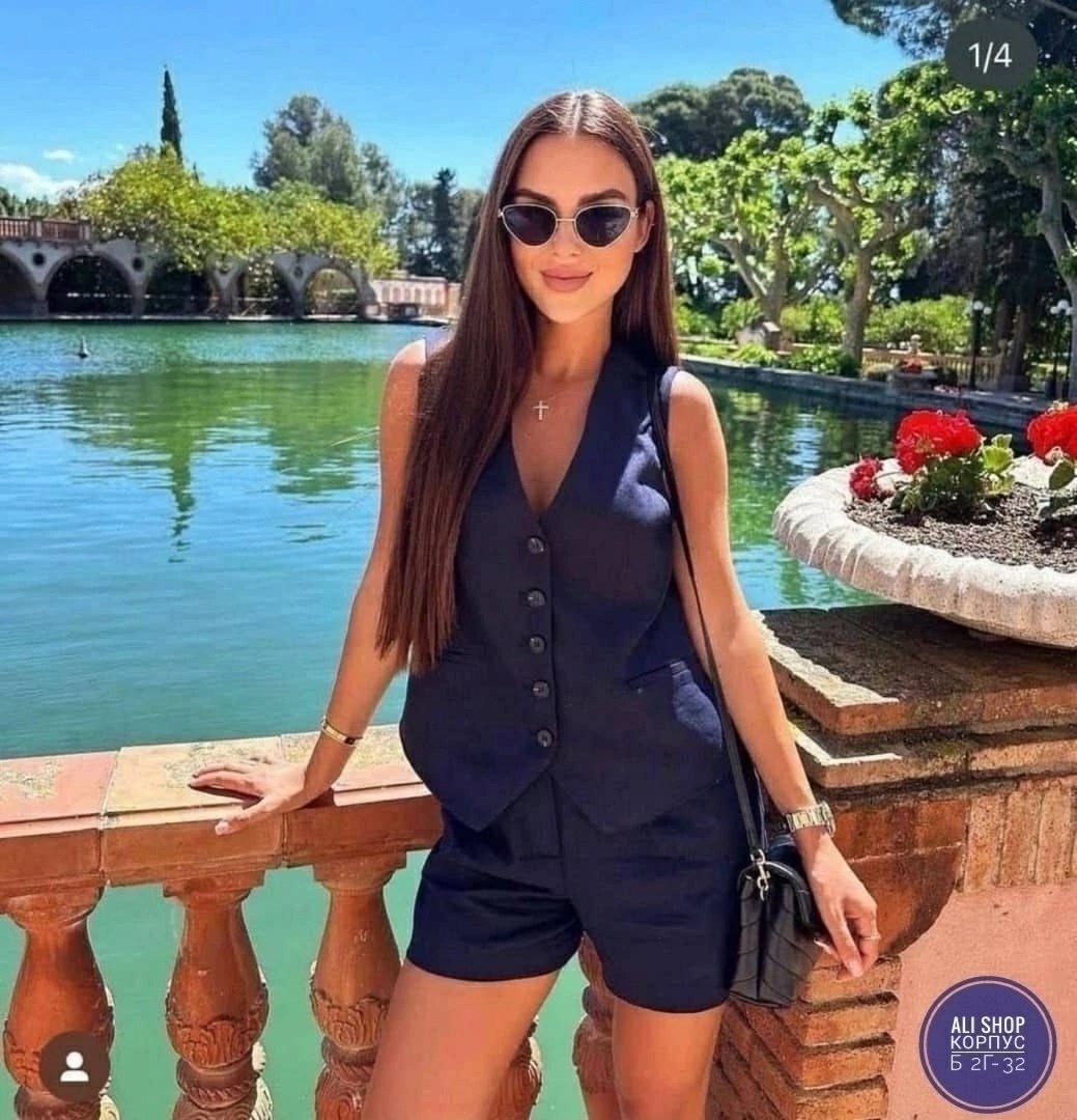 женские костюмы,костюм двойка женский с шортами,костюм с шортами и рубашкой летний,костюм с жилетом,костюм льняной женский летний жилет с шортами