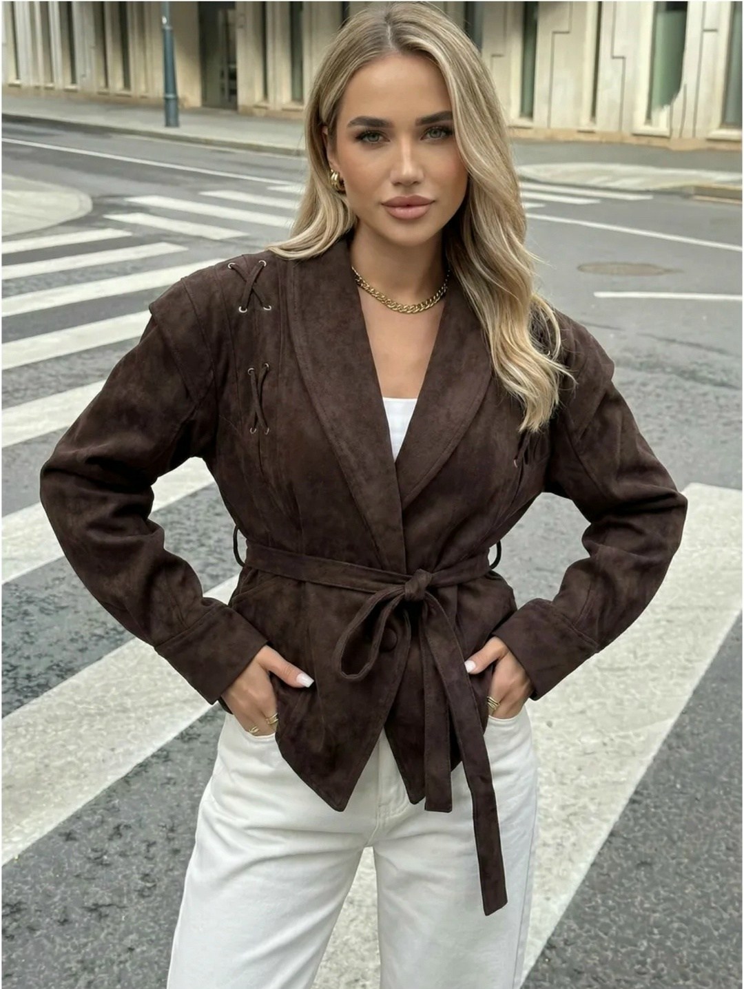 пиджак замшевый slavalook коричневый,замшевая куртка,замшевый пиджак,куртка замшевая женская,замшевая куртка с поясом