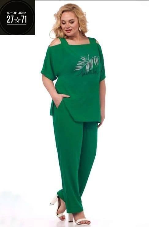 летние брючные костюмы для полных женщин,женские костюмы больших размеров,брючный комплект,костюм с брюками,костюм двойка женский летний брючный
