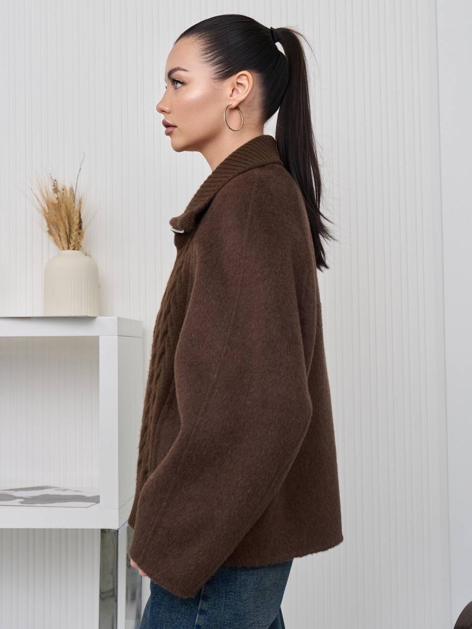 кардиган,кардиган woolook,женская кофта,трендовый джемпер на молнии dina style,свитер женский