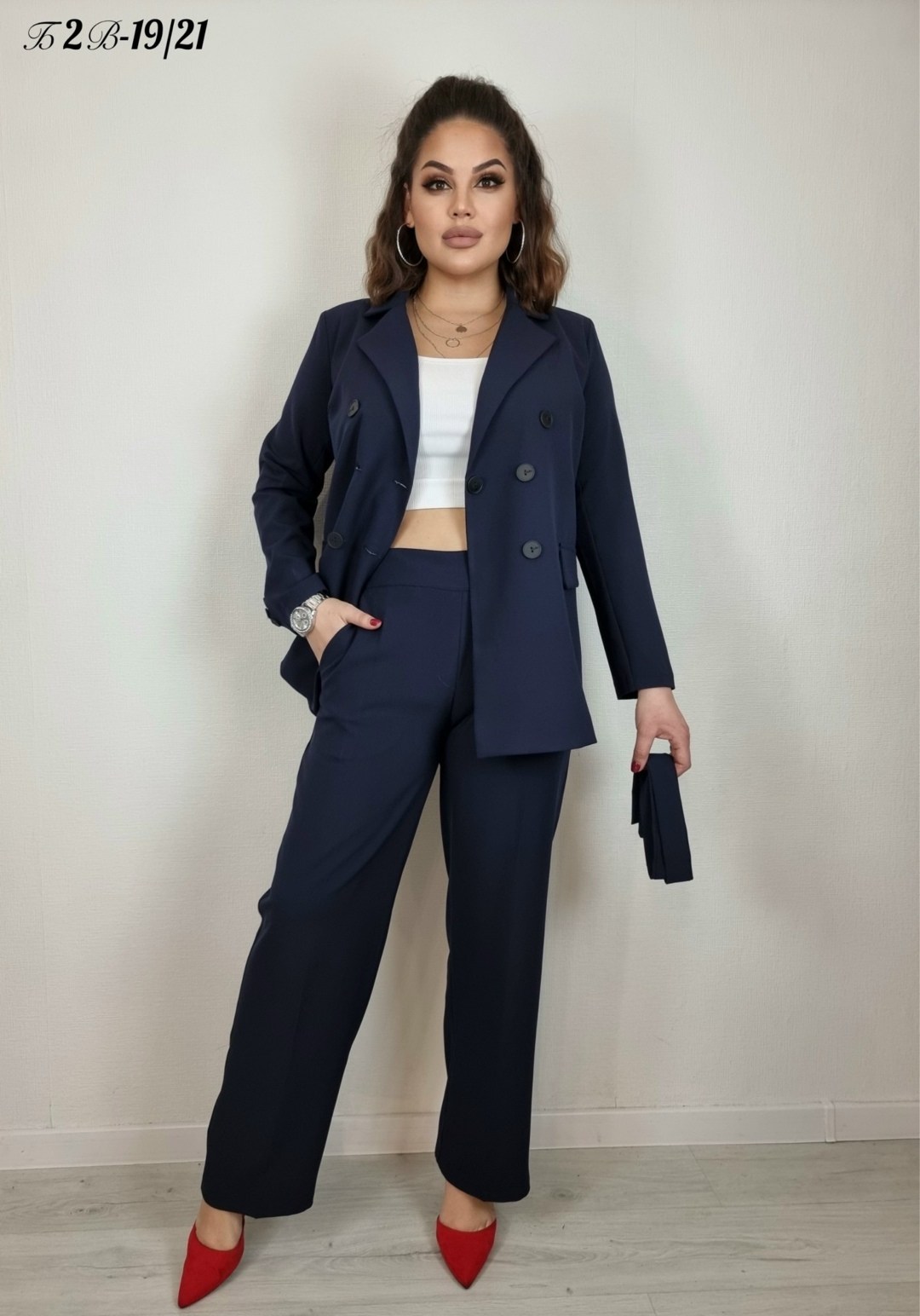 брючный костюм 2041-1 синий,брючный костюм,костюм брючный lakona 11535 синий,брючный костюм anastasia 950 васильковый синий,брючный женский костюм