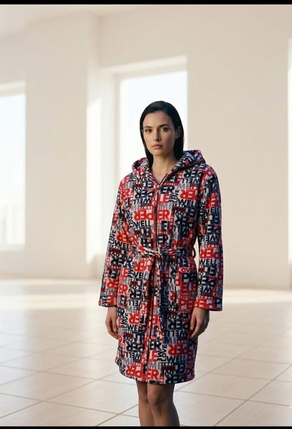 халат домашний теплый с капюшоном mira textile,женский халат,халат,халат домашний,халат домашние