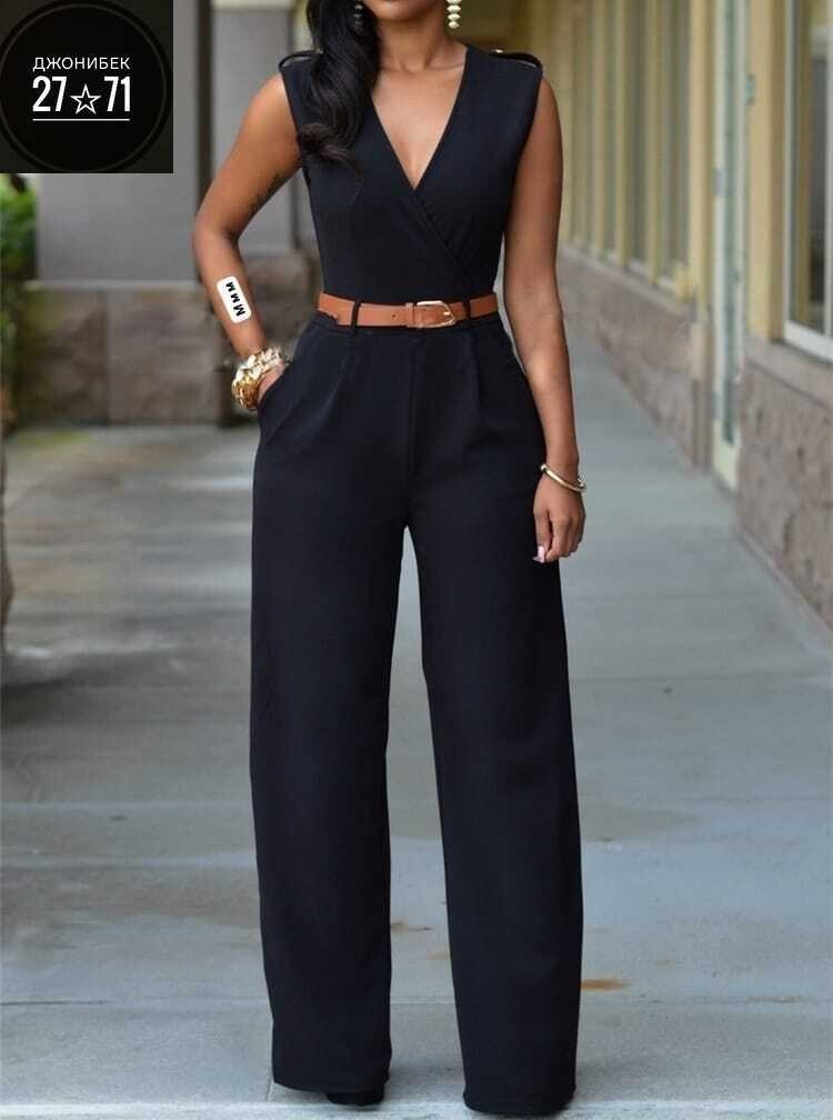 женские комбинезоны,чёрный комбинезон женский,элегантные женские комбинезоны,брючный комбинезон,модные женские комбинезоны