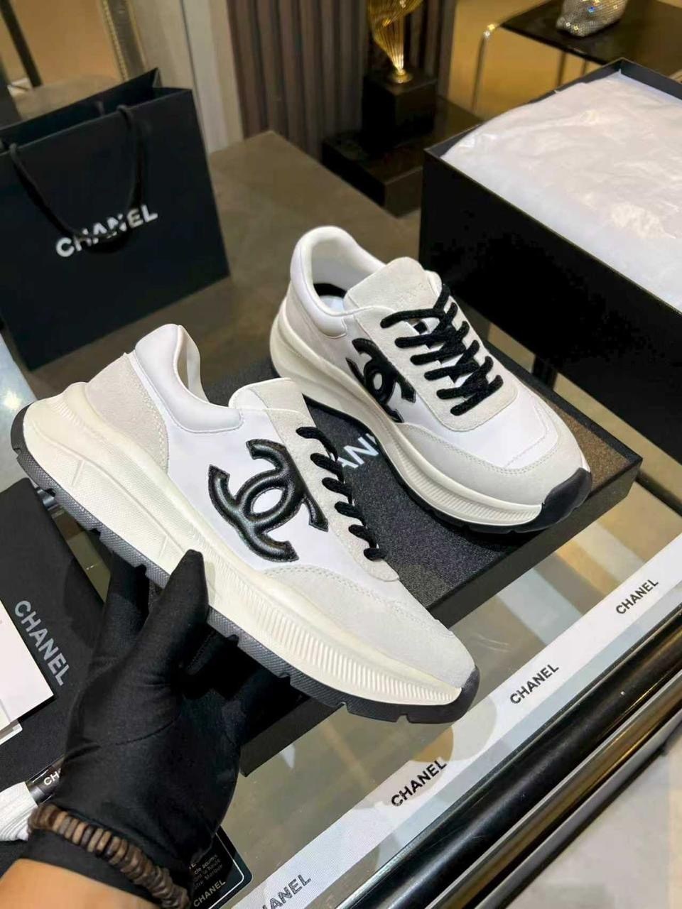 женские кроссовки chanel,chanel кроссовки,,chanel кроссовки женские премиум,женская  кроссовки chanel cc премиум