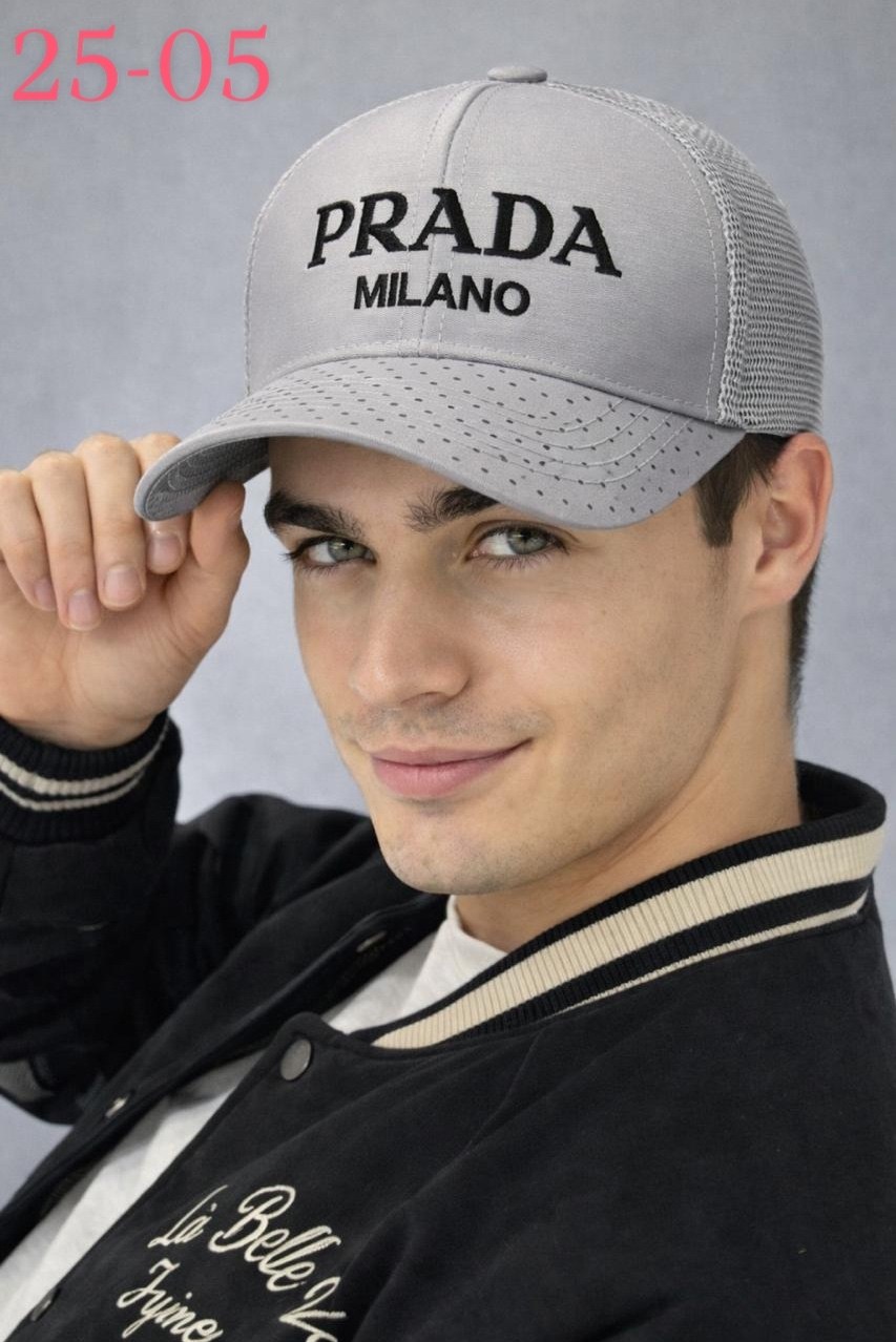 стильная бейсболка,бейсболка,кепки мужские,бейсболка prada,prada кепка drill с вышитым логотипом синий