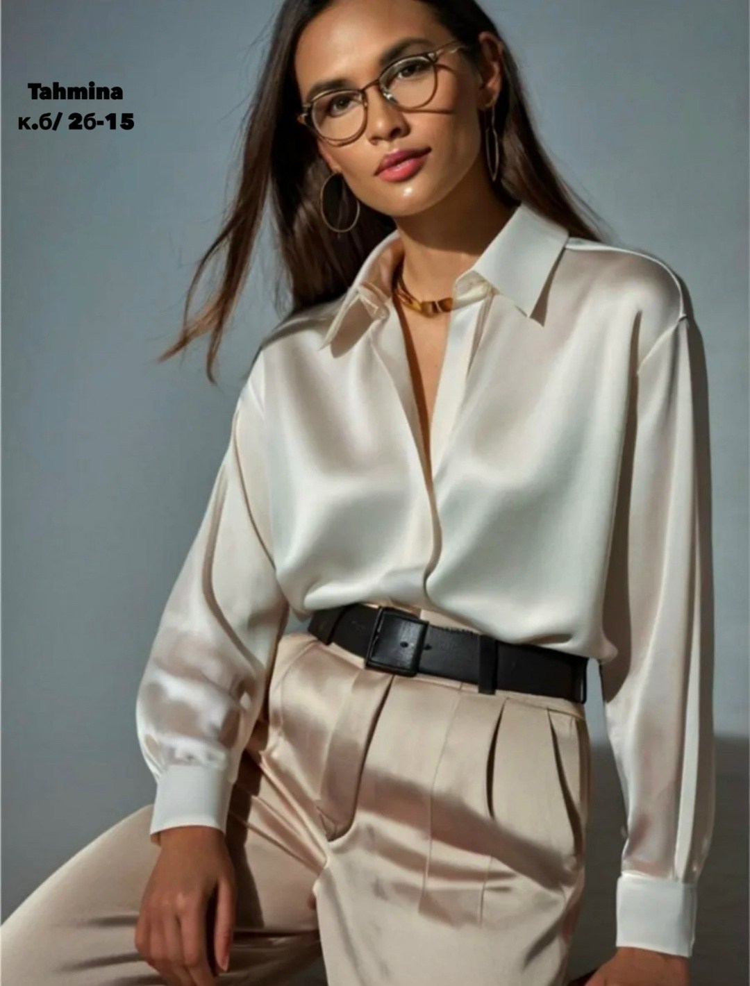 рубашка блузка шелковая атласная oklab 258021519,женская блузка,рубашка женская,рубашка офисная атласная шелковая,блузка рубашка шелковая нарядная в офис цвет шоколадный коричневый