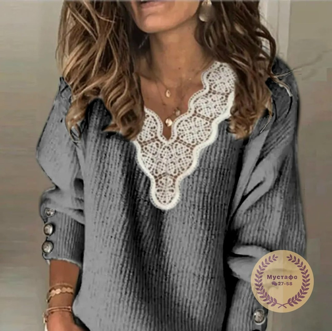 вязаные свитера,кофта с кружевами,джемпер женский свитер,джемпер с кружевом,женский пуловер