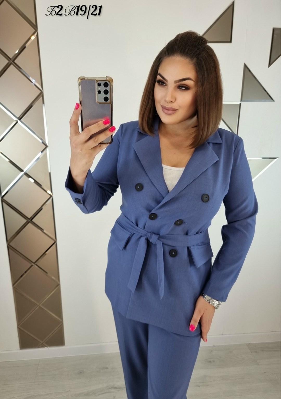 брючный костюм 2041-1 синий,брючный костюм,костюм брючный lakona 11535 синий,брючный костюм anastasia 950 васильковый синий,брючный женский костюм