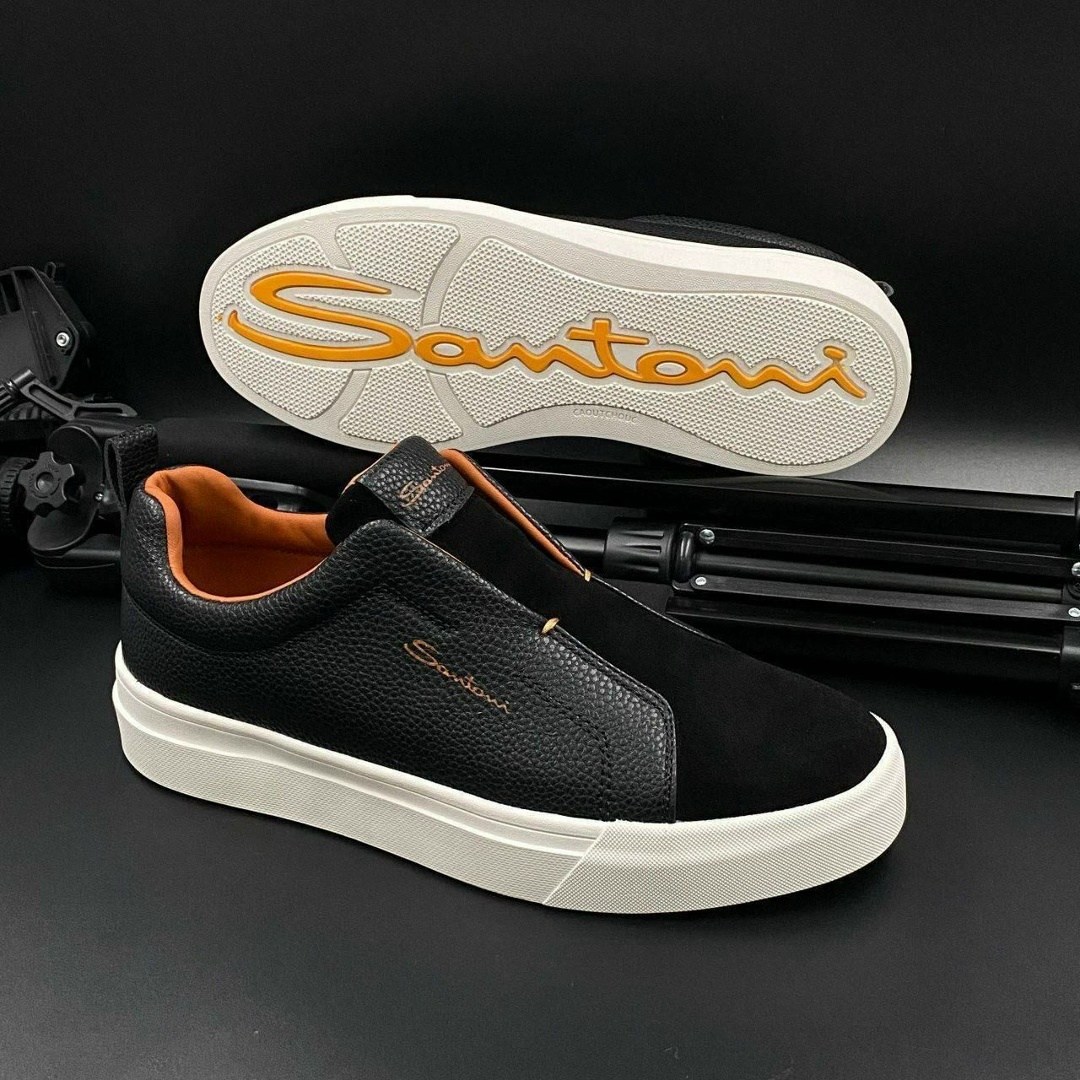 мужские слипоны,слипоны santoni,кеды мужские,мужская ,