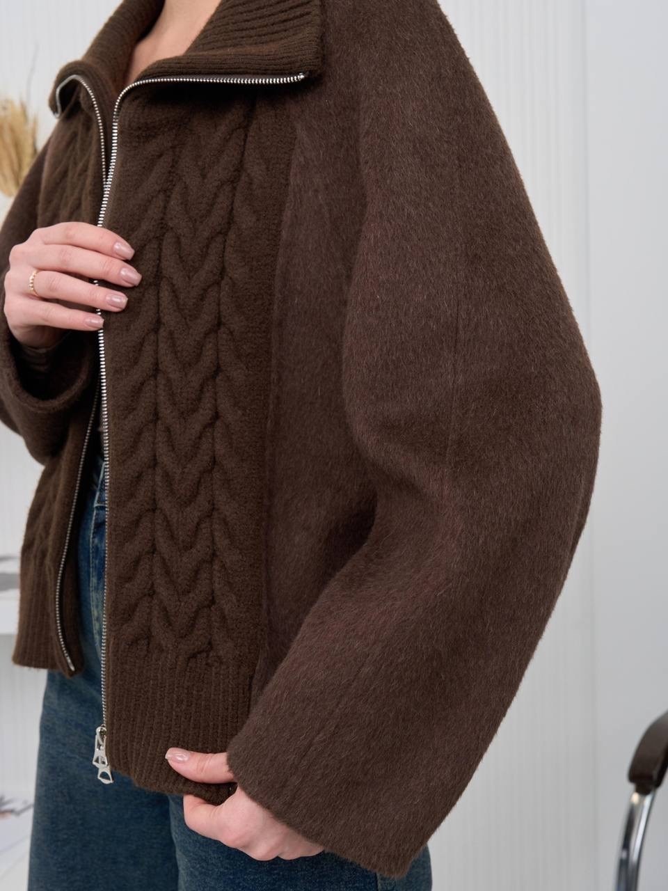 кардиган,кардиган woolook,женская кофта,трендовый джемпер на молнии dina style,свитер женский