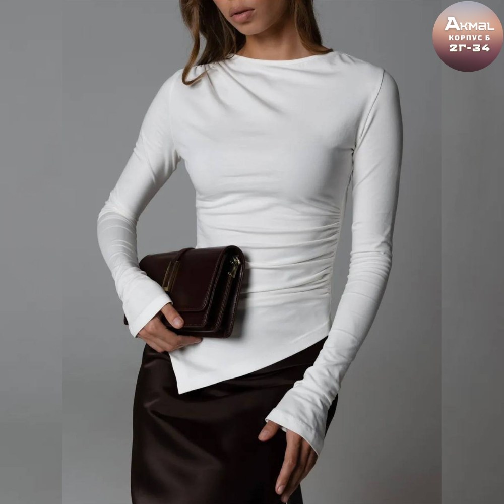 лонгслив обтягивающий,лонгслив женские,рукава клеш,базовый лонгслив женский,белый лонгслив