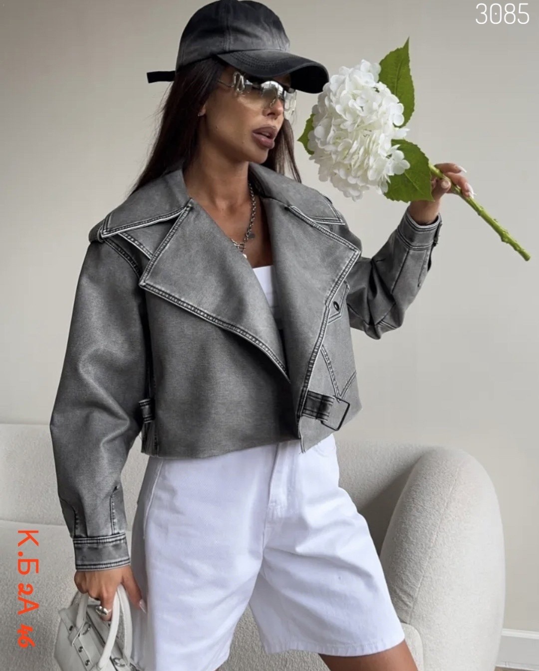 куртка косуха,кожаная куртка косуха janna banana цвет серый,серая косуха оверсайз,кожаная куртка косуха,куртка косуха женская из экокожи