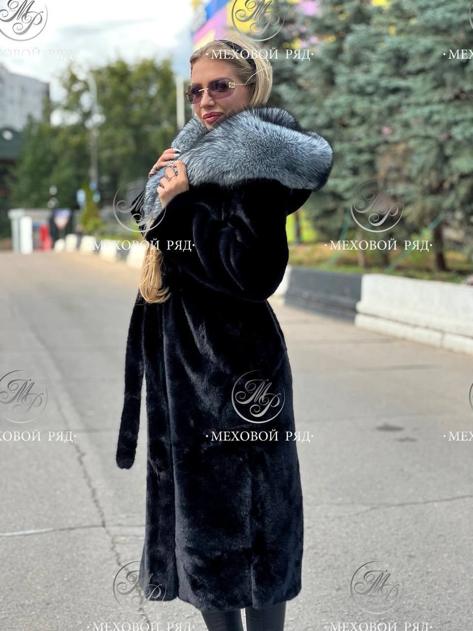 шуба норковая,шуба из эко меха,женская шуба,шубка,норковая шуба с капюшоном