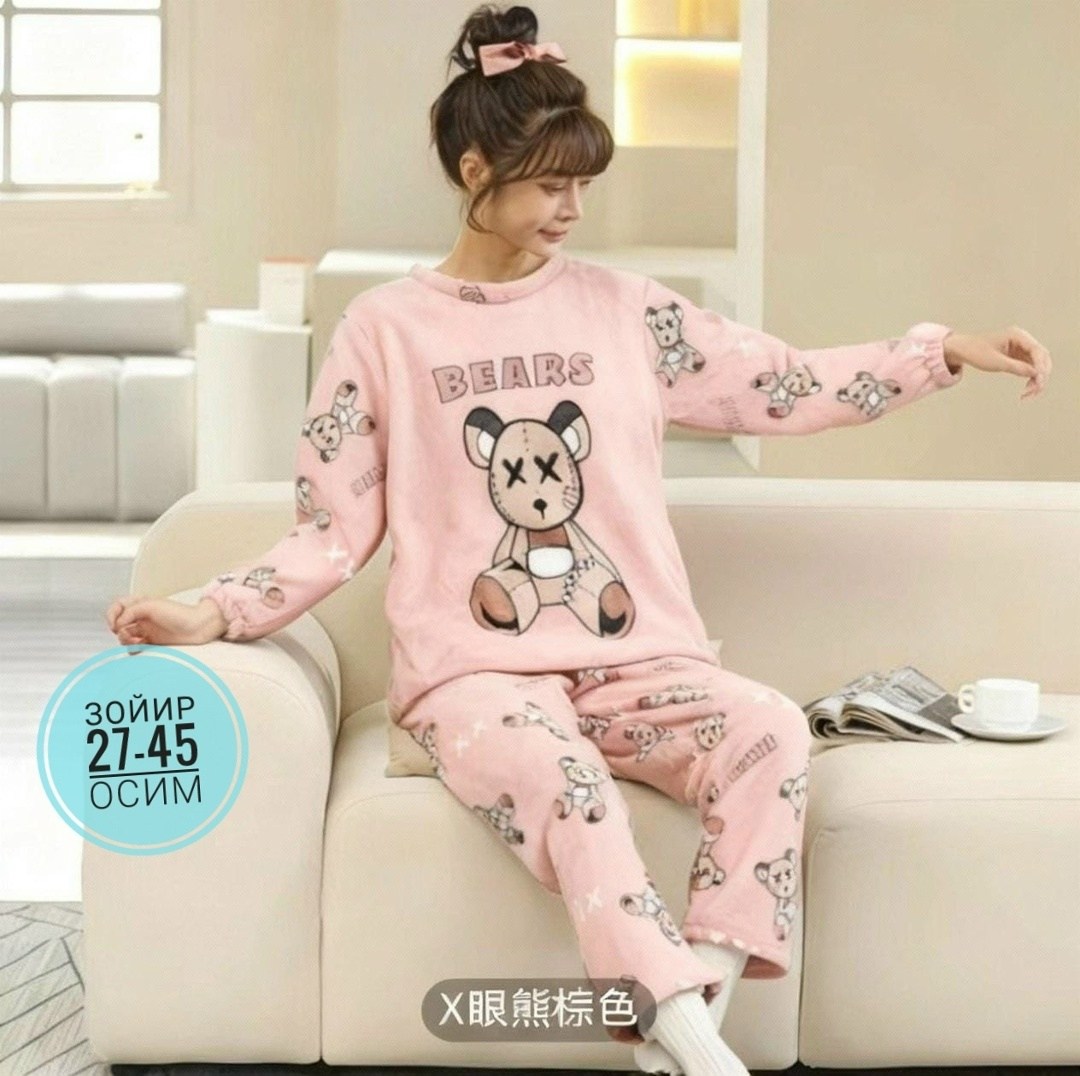 пижама теплая плюшевая,пижама женская со штанами теплая домашняя плюшевая,теплая пижама,пижама плюшевая теплая со штанами,фланелевая теплая пижама для женской мягкой