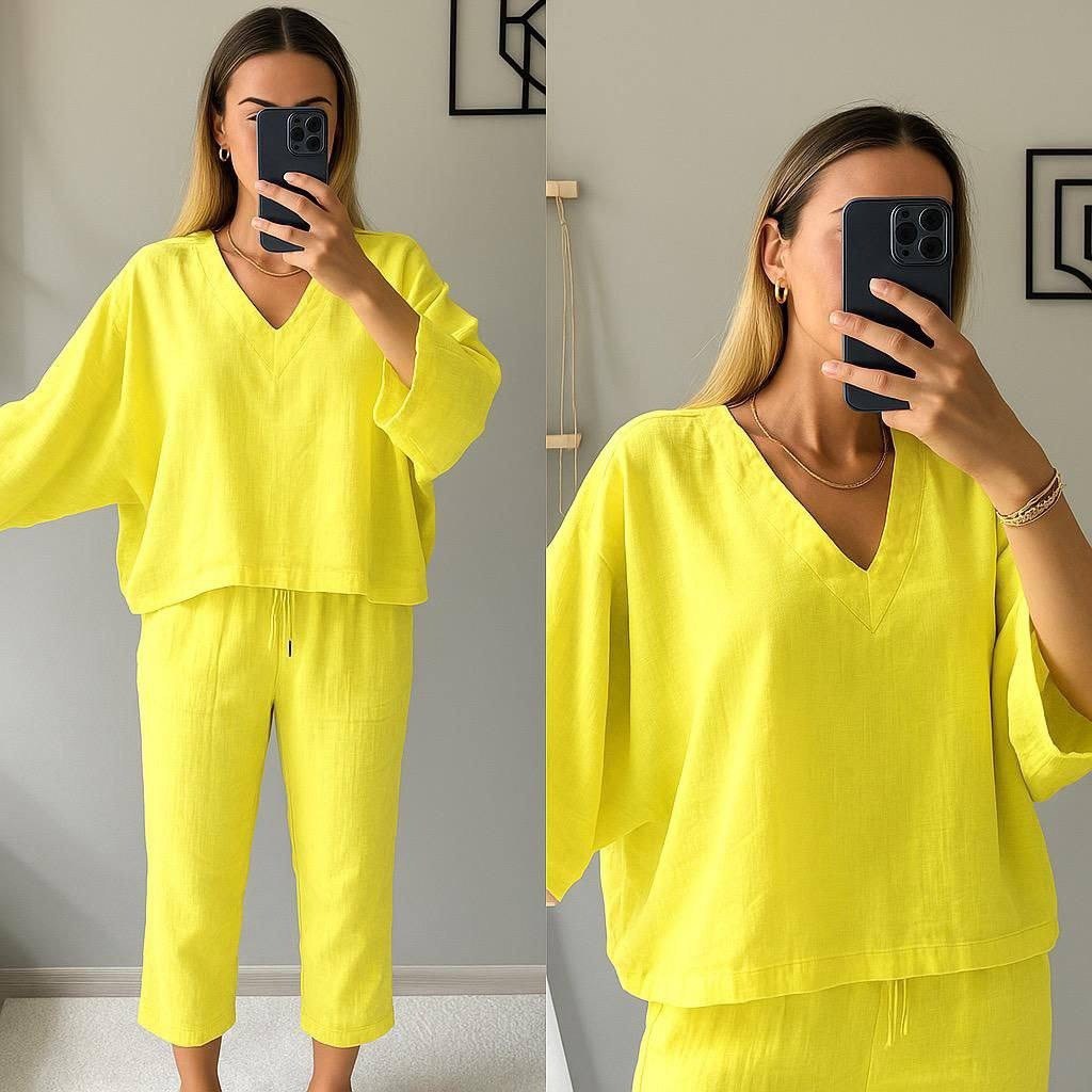 муслиновый костюм с брюками,желтый костюм,женские костюмы брючные,костюм на лето,костюм с брюками