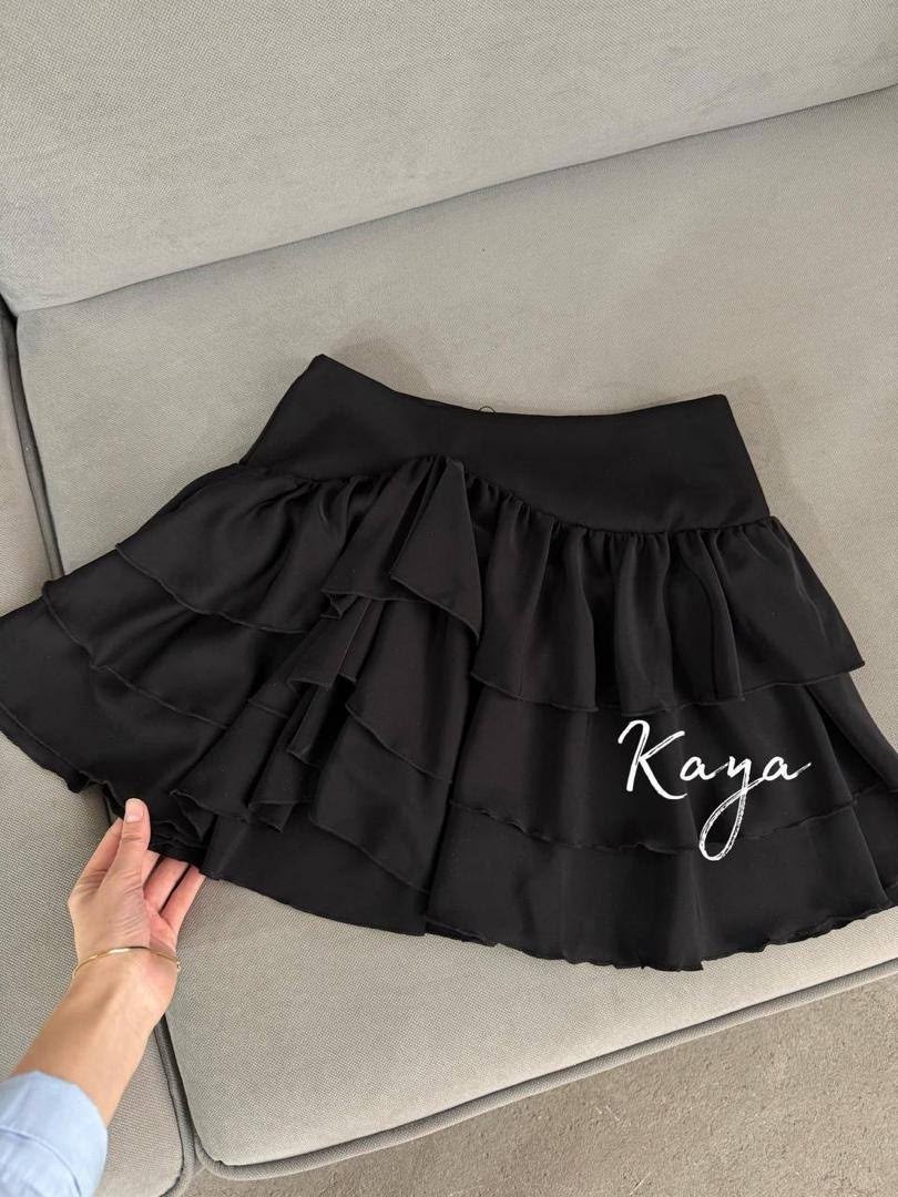 юбка с оборками,юбка с рюшами,юбка мини,мини-юбка с рюшами и эффектом многослойности, цвет молочный,желтая юбка с оборками