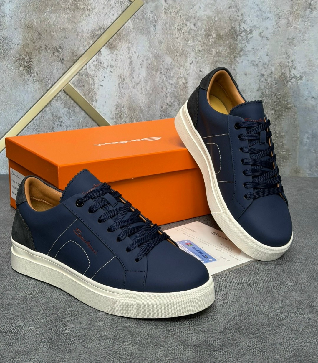 ,кеды мужские,синие кеды,синие кожаные кроссовки brunello cucinelli,кроссовки мужские люкс