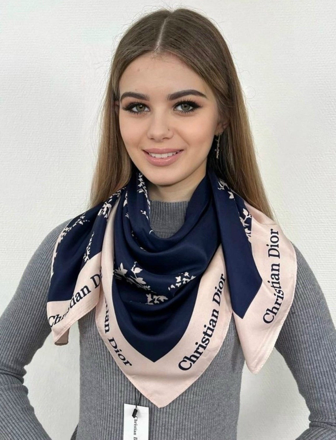 брендовый платок,женские платки,брендовый платок dior,платки шелковые,новинки платок