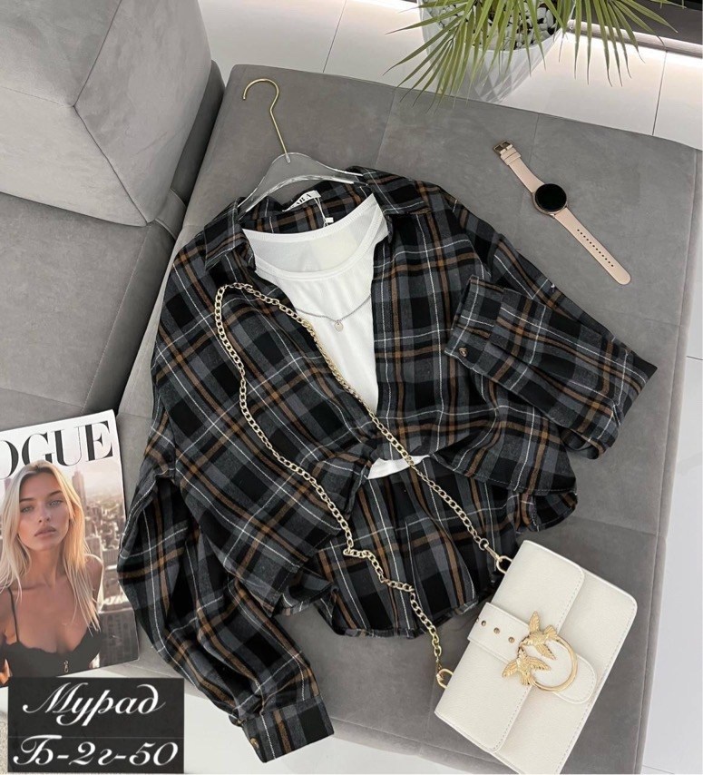 рубашка в клетку с майкой beststyle,рубашка в клетку,женская рубашка,рубашка теплая,женская рубашка в клетку