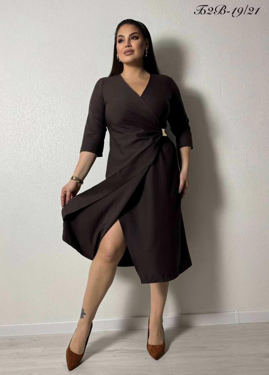 платье asv 2772 черный размер 50-60,платье с запахом для полных женщин,элегантное платье с запахом,женское платье,платье