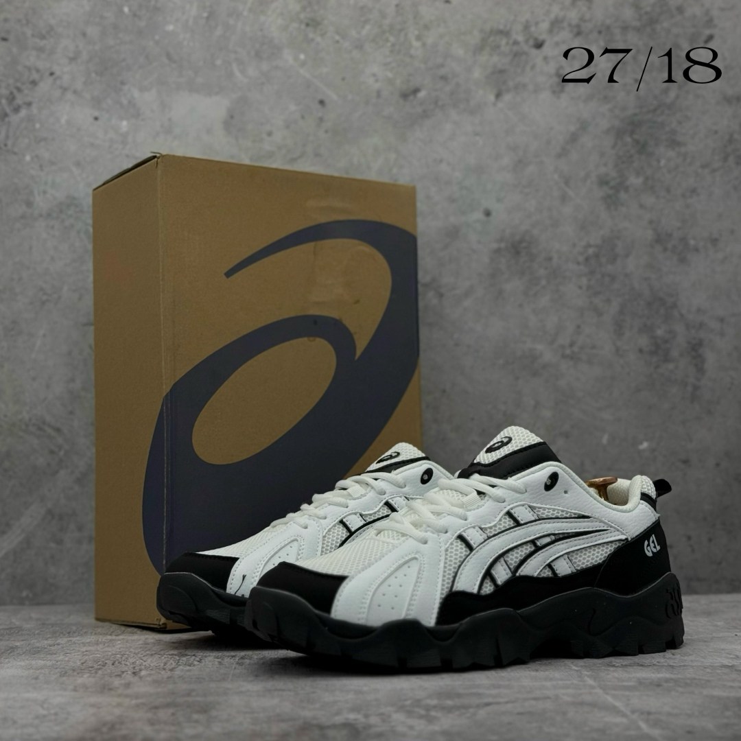 asics низкие повседневные кроссовки gel-truck с противоскользящей амортизацией белые черные,кроссовки-gel-pickax asics,кроссовки asics gel,кроссовки asics,asics мужские кроссовки