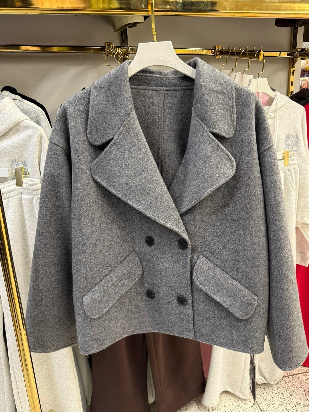 элегантное женское демисезонное кашемировое шерстяное пальто,пальто короткие,полупальто,женское пальто,шерстяное пальто