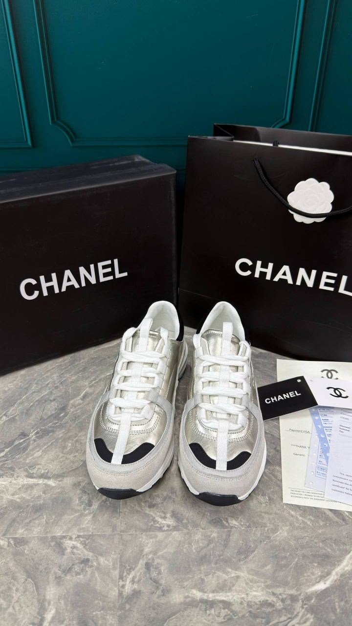 кроссовки chanel chanel кроссовки chanel,кроссовки женские chanel,кроссовки chanel,кроссовки шанель chanel цвет серебристый,модные вентилируемые кроссовки chanel