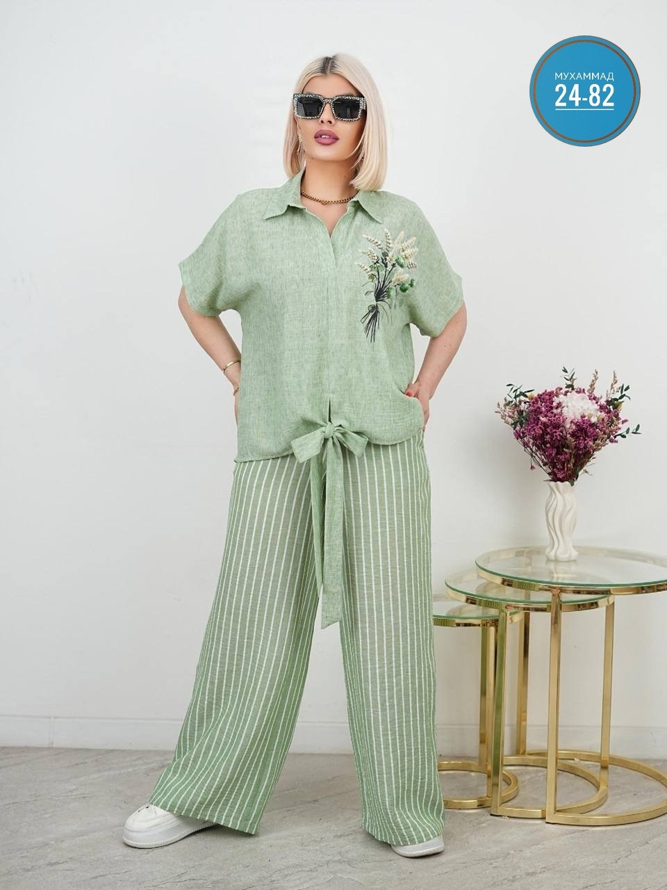костюм брючный,костюм лен,костюм классический,брючный костюм женский больших размеров final style,стильный костюм