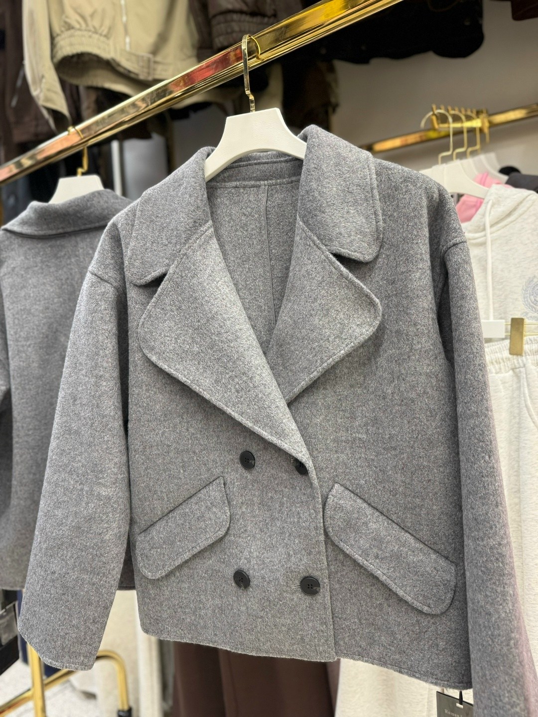 элегантное женское демисезонное кашемировое шерстяное пальто,пальто короткие,полупальто,женское пальто,шерстяное пальто