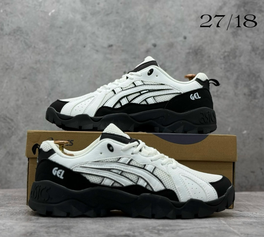 asics низкие повседневные кроссовки gel-truck с противоскользящей амортизацией белые черные,кроссовки-gel-pickax asics,кроссовки asics gel,кроссовки asics,asics мужские кроссовки