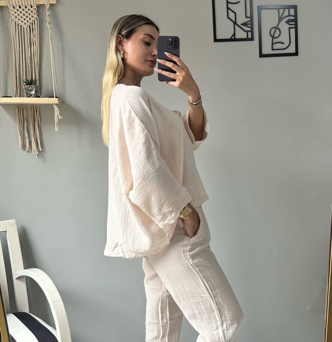 муслиновый костюм с брюками,желтый костюм,женские костюмы брючные,костюм на лето,костюм с брюками