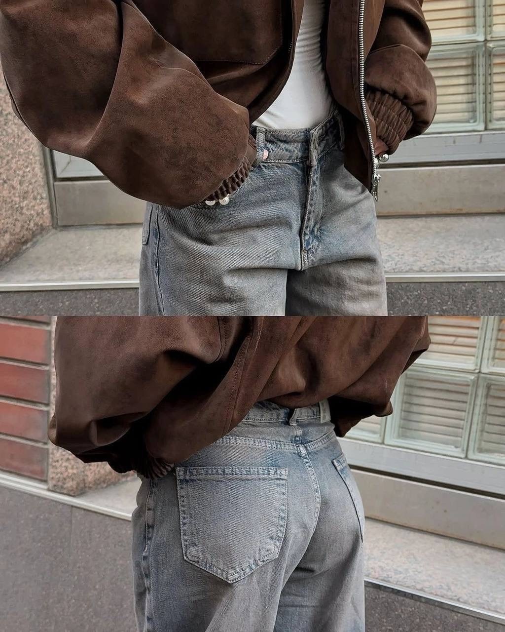 замшевая куртка,куртка из замши,повседневная куртка,куртка оверсайз,оверсайз джинсы