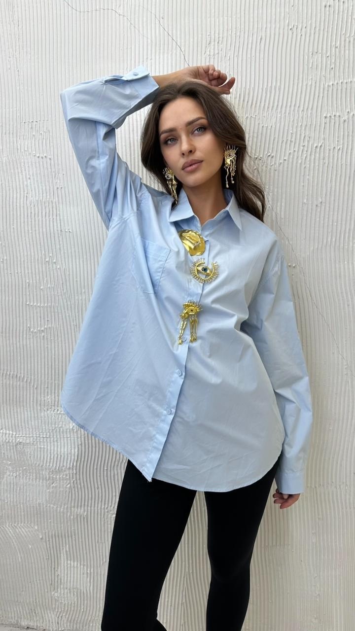 рубашка gizart 15357 голубая,рубашка голубая,женская рубашка,рубашка dilanavip 2062 голубая,рубашка s.o.l o me м-1694 светло-голубая