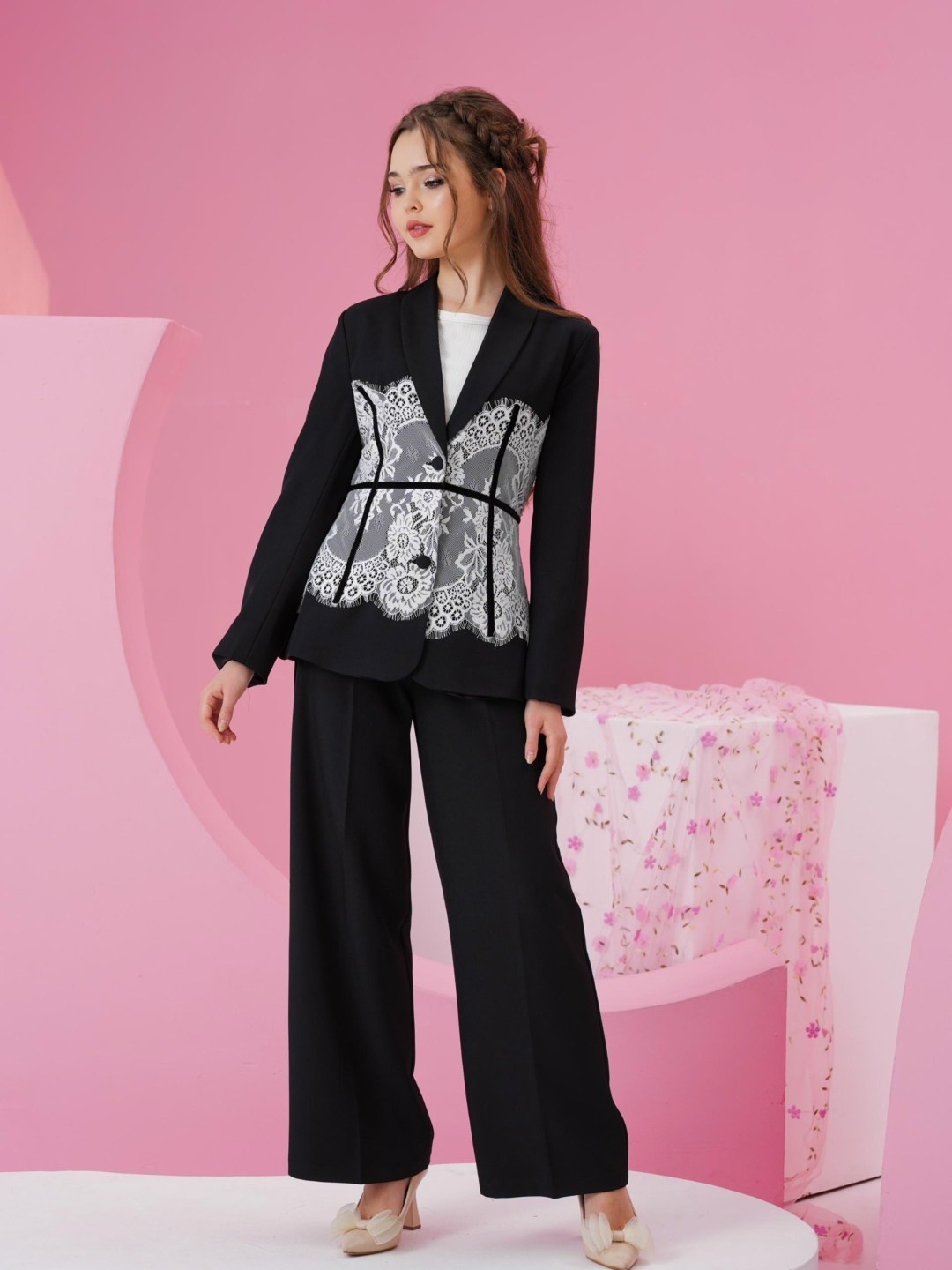 белый брючный костюм,свадебный брючный костюм,брючный костюм alani collection 2283 белый,велес мода брючные костюмы,белый костюм женский брючный палаццо