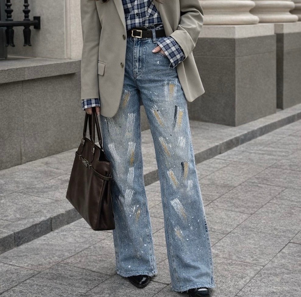 модные джинсы,джинсы широкие,джинсы свободного кроя,мода стиль,джинсовые брюки